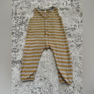 Striped Kids One Piece - Gray and Brown